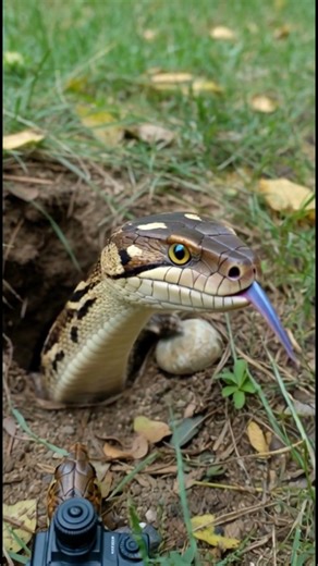 What a Baby Snake Sees Underground | Real Snake POV Camera#SnakePOV#AnimalPOV#MicroCamera#SnakeVideo