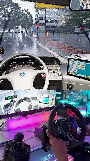 The Bus - Most Realistic Heavy Rain Bus Ride | Steering Wheel Gameplay | Mallu Garage 2.0