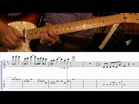 How to Play the Fiddle Intro to Amarillo by Morning by George Strait on Guitar with TAB