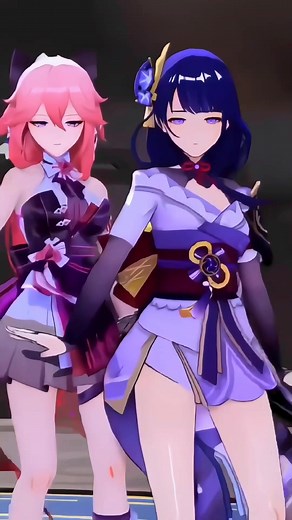 Raiden and Miko🤩 || #genshinimpact #raidenshogun #yaemiko #mmd #dance #foryou