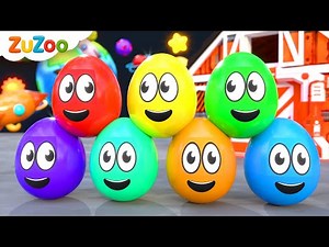 Learning Colors and Numbers Song | Colorful Eggs on the Farm | ZuZoo Nursery Rhymes & Kids Songs