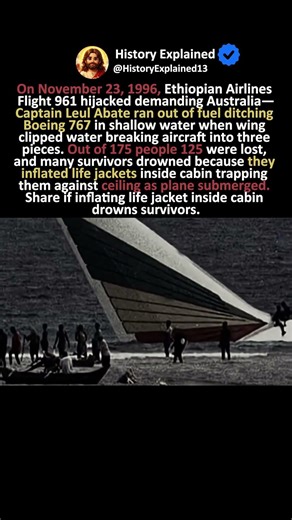 The Captain Who Ditched Hijacked 767 When Passengers Inflated Vests Inside Drowning