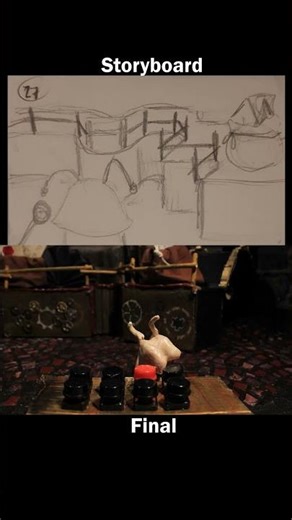 'Control Room' Behind the Scenes of Snail Mail - storyboard vs final animation