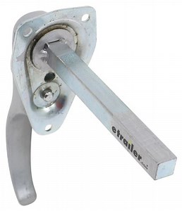 Locking L-Shaped Handle - 8-3/16" Long - Powder Coated Steel Polar Hardware Trailer Door Latch PLR70