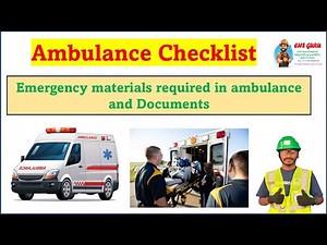 Emergency Equipments required in ambulance and Ambulance checklist