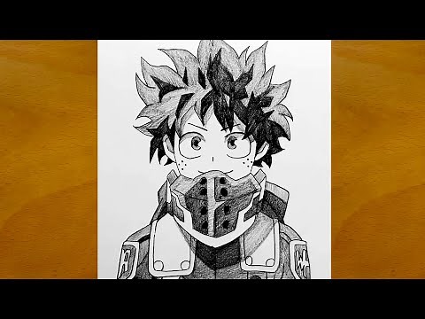 How to Draw Deku from My Hero Academia || Izuku Midoriya Drawing || Easy Anime Sketch