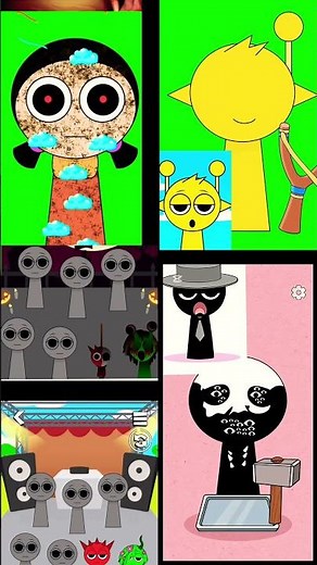 My Sprunki OC :This is what happens when 4 friends meet up😂😂🥳🥳