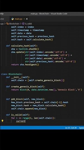 Criando uma #blockchain #python #programação #code #programador #machinelearning #programming