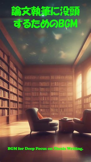 【SleepMusic040t】BGM for Deep Focus on Thesis Writing. - 論文執筆に没頭するためのBGM #shorts