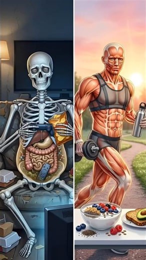 Choose Your Side: Fast Food vs Healthy Life! 🍔🏃‍♂️