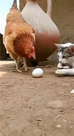 Get ready for hilarious village action! 🏡🐔 A sneaky cat tries to steal freshly laid eggs 🐱🥚, but the brave hen reacts instantly! From metal buckets, tables, water troughs, sandals, tree roots, to open drains — every chase is chaotic, funny, and completely realistic. ✅ 100% live-action animals 🚫 No cartoon 🚫 No animation 🚫 No background music ✅ Only natural village sounds, dust, feathers & real animal behavior Perfect for fans of funny animal antics, rural chaos, and realistic comedy! 👍 L