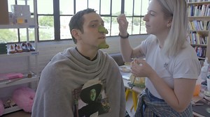 Drawn to misunderstood and colorful characters, Alex Da Corte portrays the Wicked Witch of the West for his installation for the 57th edition of the Carnegie International (2018) in Pittsburgh. “The witch is totally misunderstood. A house landed on her sister. I would be upset too,” says Da Corte in our “Extended Play” film. “In these videos, I flatten the hierarchy to kind of take away maybe the privilege, or the authority, that some of these characters may have had and confuse them a little bi