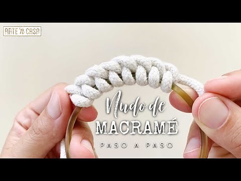 Nudos de macramé para decorar un aro