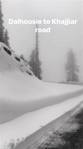 Dalhousie to Khajjiar road open for only 4 by 4 vehicle. All the snow cleared by snow cutter machine. 29/1/2026. | Dalhousie, Himachal