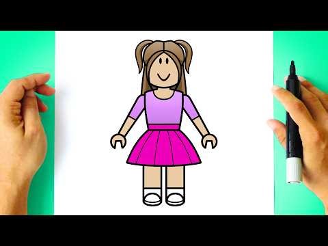 How to draw a Roblox girl step by step - How to draw a Roblox girl step by step - easy