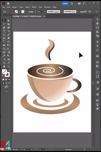 Coffee Logo Design Tutorial Using Adobe Illustrator