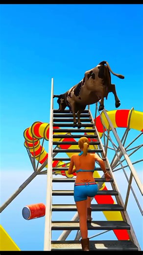 Tracey & Cow's Thrilling Water Slide Adventure