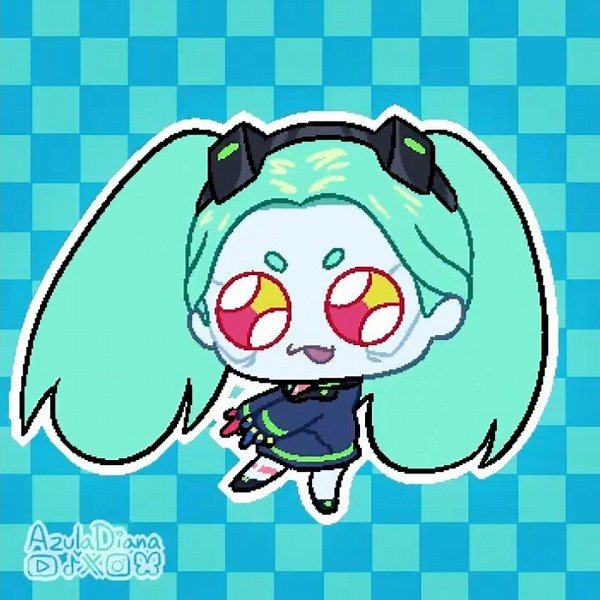 I animated Rebecca from Cyberpunk Edgerunners and Lynae from WuWa #cute #animation #wutheringwaves