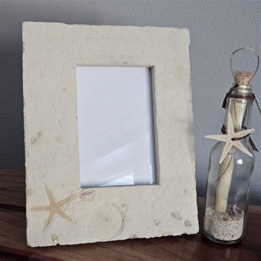 Vintage Resin Sand and Shells Picture Frame for a 4" X 6" Photo - Etsy