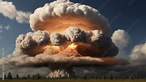 Cloud of fire and smoke from the big bang