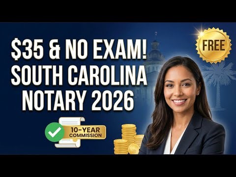 How to Become a Notary in South Carolina 2026 | 10-YEAR Commission! Only $35 Total