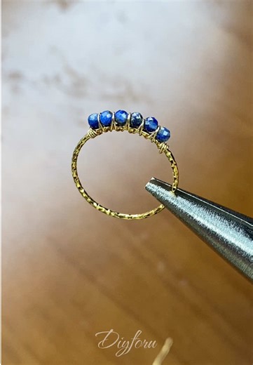 Lapis Ring #handmade #diy #wirewrappedcrystals #wirering #tutorials