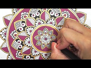 Learn to draw MANDALA ART for beginners || Easy acrylic mandala patterns || step by step tutorial