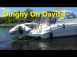 Installing Dinghy on Our New Davits + First Fire of Season