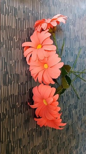 DIY Easy Crepe Paper Flower Making | Beautiful DIY Paper Daisy #diy #craft#shorts #papercraft