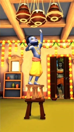 Krishna little krishna game video 📿 🎵|| #shorts #krishna #little #littlekrishna