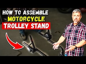 How to Use Motorcycle 360 Trolley Stand Attachment + Rear Swingarm Wheel Lift Stand Paddock Stands