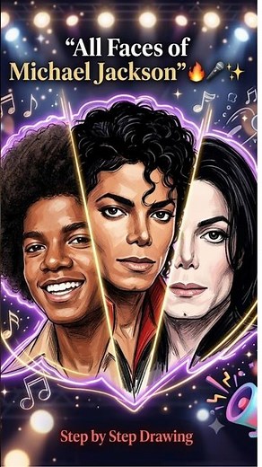 How to Draw Michael Jackson Easy ⚡🔥🎤 Moonwalk & Thriller Drawing