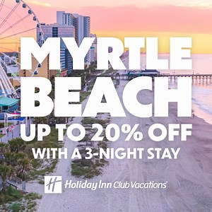 599 reactions · 86 shares | Book Myrtle Beach Oceanfront Resort and save up to 20% when you stay 3 nights. Enjoy a spacious villa, big pool, and more. ☀️ | Holiday Inn Club Vacations | Facebook