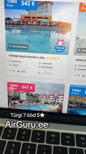 Alles on viimased kohad ning hind võib muutuda iga hetk! Vaata pakkumisi 👉 https://bit.ly/alla-500eur-türgi | AirGuru