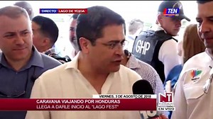 6.3K views · 83 shares | Juan Orlando Hernández disfruta con orgullo de la caravana viajando 'Por Honduras' llega a darle inicio al "Lago Fest" | TEN Canal 10 | Facebook
