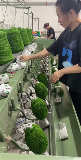 Watch the Color Shift While You Work | Color Changing Yarn #colorchangingyarn #factory