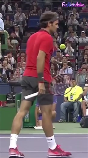 OUCH! Federer Gets Hit by Ball! 💥🎾 #shorts