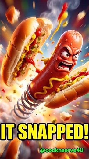 The Hot Dog Spring Shot | Explosive Slow-Motion Food Animation