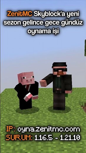 ZenitMc Skyblock 22 Kasım 20:00’da açılıyor #minecraft #zenitmc