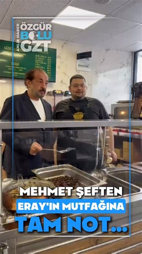 Özgür Bolu Gazetesi on Instagram: "Bolulu şef Mehmet Yalçınkaya, MasterChef Türkiye’nin sevilen ismi Eray Aksungur’un Bolu’da bulunan restoranını ziyaret etti. 🍽️ Özel reçetelerle hazırlanan yemekleri tadan Yalçınkaya, lezzetlere tam not verdi. Bolu gastronomisinin gücünü bir kez daha ortaya koyan buluşma, sosyal medyada da ilgi gördü. 🔥 📍Bolu/Karaçayır Mahallesi/Kutucular Sokak/ KAZANDAN #Bolu #Gastronomi #MasterChef #MehmetYalçınkaya ErayAksungur LezzetBuluşması BolununLezzetler"