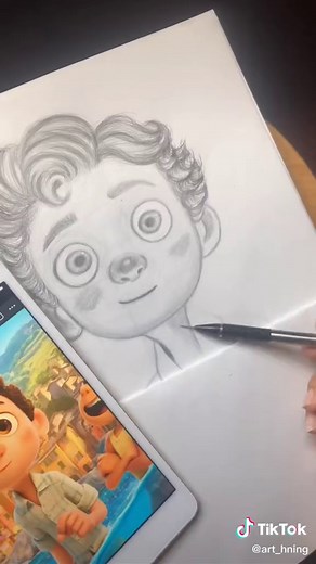 Amazing movie 🥰🥰🥰 #luca #lucadisneypixar #art #drawing #pencilsketchdrawing #fyp