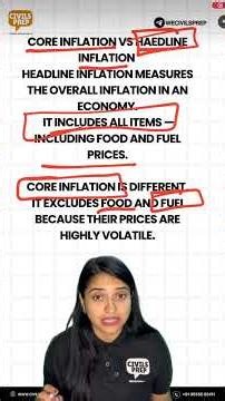 Headline vs Core Inflation Explained | UPSC Economy Series | Civils Prep