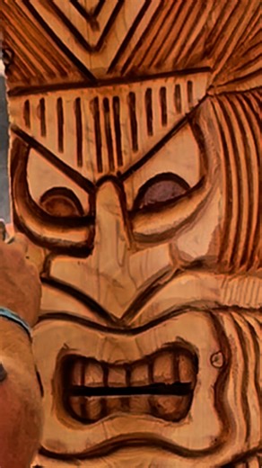 1.9K views · 455 reactions | Rock Out the Block Out: Giant Tiki Edition Carving a 6ft tiki with two faces — nothing but chainsaws, music, and sawdust. Quick, raw, and full of energy. #RockOutTheBlockOut #ChainsawCarving #TikiCarving #WoodArt #ChainsawArt #LogToLegend #PowerCarving #ArtInTheMaking #WoodworkingCommunity #CreativeProcess #TimberArt #TikiLife #CarvingVideo | Ryan Cook Carvin | Facebook