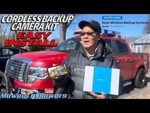 AUTO-VOX Solar Wireless Backup Camera w/5" 1080P Color Display Monitor 5000mAh Battery Split Screen