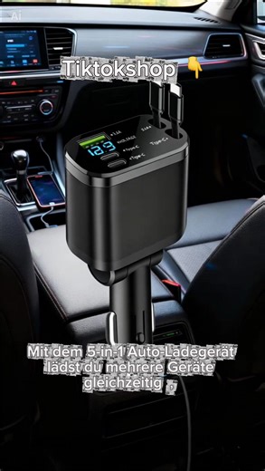 5-in-1 Auto-Ladegerät, ausziehbares Auto-Ladegerat, USB-C- Dualport mit 3,1 A und PD für schnelles Laden, Spannungs-überwachung, Autozubehör. Nie wieder leerer Akku unterwegs! ⚡🚗 Mit dem 5-in-1 Auto-Ladegerät lädst du mehrere Geräte gleichzeitig – blitzschnell dank USB-C PD & 3,1A Dualport. Das ausziehbare Design sorgt für Ordnung, während die integrierte Spannungsüberwachung dein Fahrzeug schützt. 🔌 Schnell. 🔋 Effizient. 🛡️ Sicher. Perfekt für Roadtrips, Business-Fahrten oder den Alltag. #a