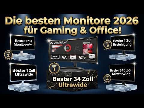 Top 5 beste Computer Monitor 2026 🖥️ Best Gaming Monitor & Office Setup (Curved & Ultrawide)