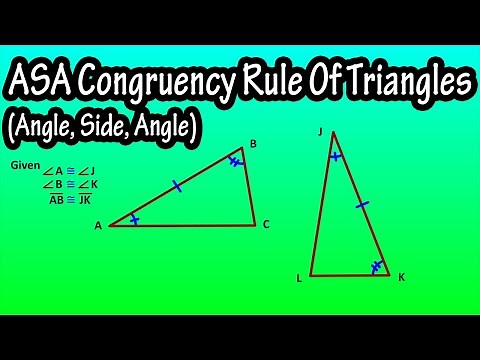 What Is The ASA (Angle Side Angle) Congruency Rule Of For Triangles Explained