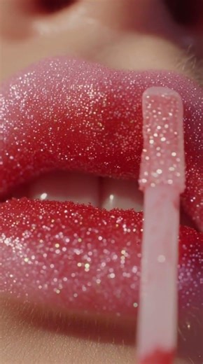 Relaxing ASMR Beauty Sounds | Shimmer Lipstick Application in 4K (No Talking)