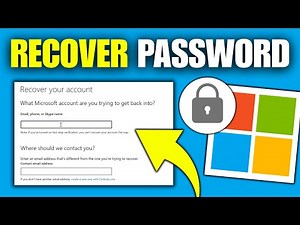 How To Recover Password For Microsoft Account (Reset)