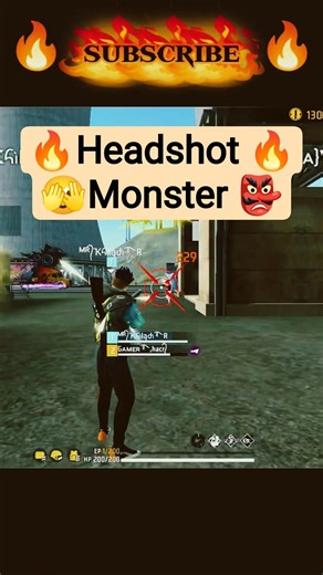 🔥 Headshot Monster 👺🫣!! Nonstop red numbers gameplay 💯🔥#freefire #headshot #highlights